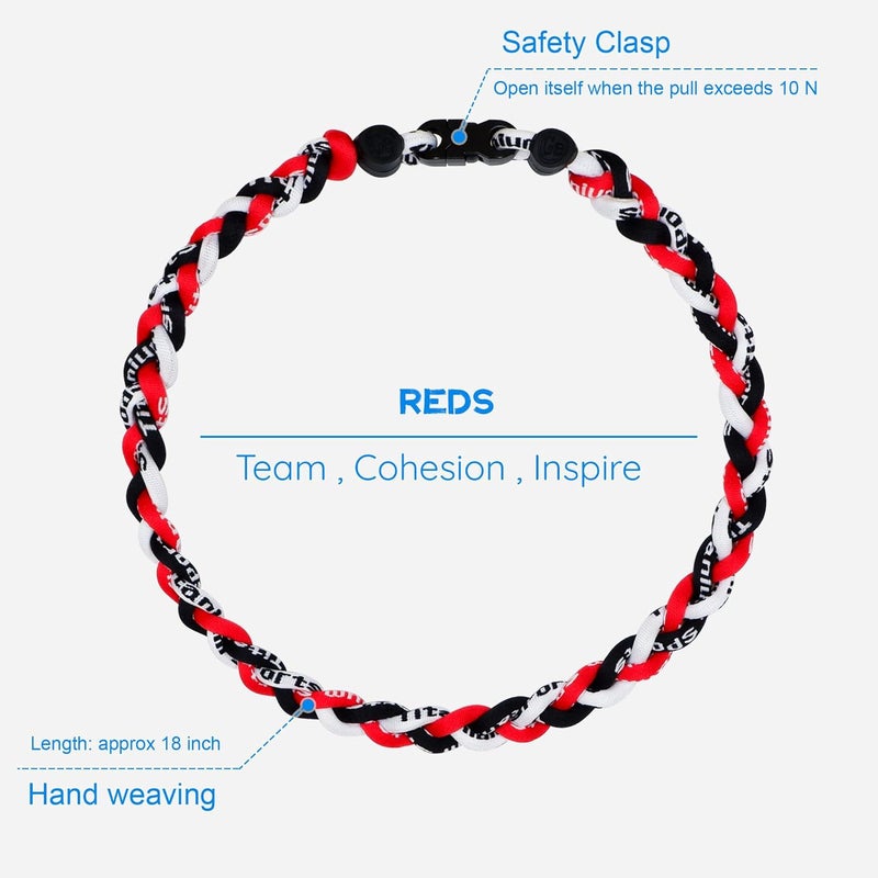 SUPBOMM Baseball Rope Necklaces, League Team Colors Braided Necklace, Baseball Team Gifts - Image 2